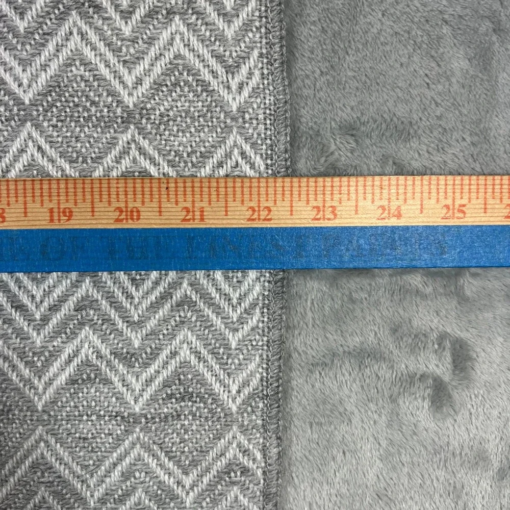 TINKUY PERU Scarf Unisex OS Grey 100% Alpaca Geometric Diamond Fringe